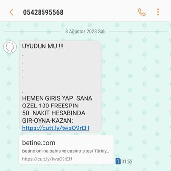 Vodafone Yasadışı Bahis SMS'leri