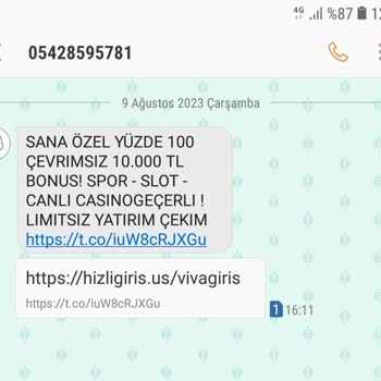 Vodafone Yasadışı Bahis SMS'leri