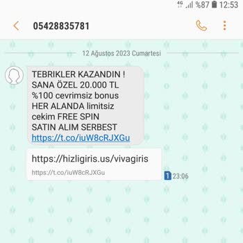 Vodafone Yasadışı Bahis SMS'leri