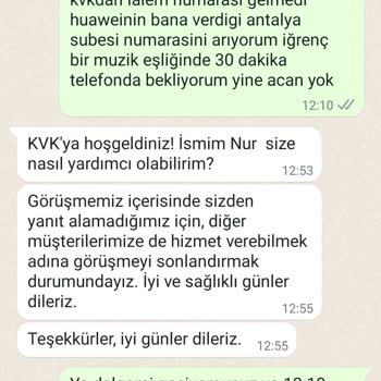 KVK Teknik Servis Canlı Destek Sorunu!