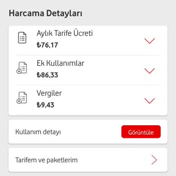 Vodafone Fazla Fatura Ücreti