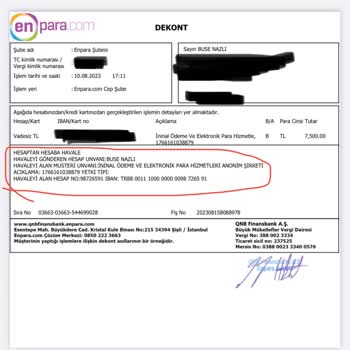 İninal Kart Elektronik Ödeme Ve Para Hizmetleri adı altında şüpheli hesap hareketleri