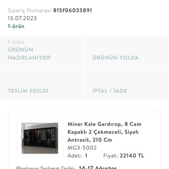 Vivense Teslim Süresine Uymuyor