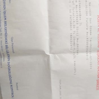 Bursa Büyükşehir Belediyesi Su Faturası Fazlalığı