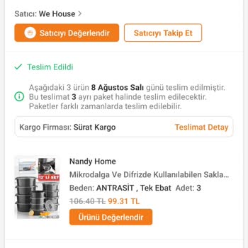 Trendyol Aldığım Ürünüm Kayıp