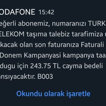 Vodafone Simple Tarife De Cayma Bedeli Sorunu!
