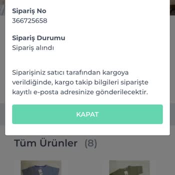 Most Kids (Instagram: most.kidss) Ürünüm Kargoya Verilmedi