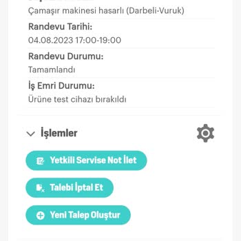 Arçelik Çamaşır Makinesi Servis Randevusu Sorunu