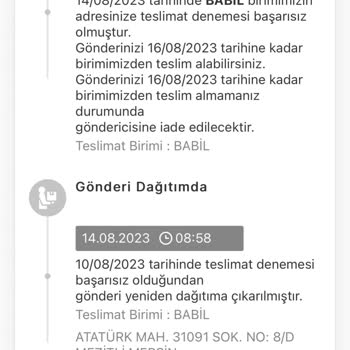 MNG Babil Şubesi Kargoları Eve Teslim Yapmıyor
