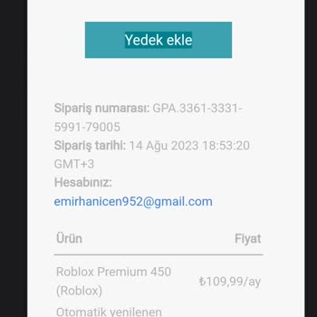 Satın Almış Olduğum 450 Robux Hesabıma Gelmedi