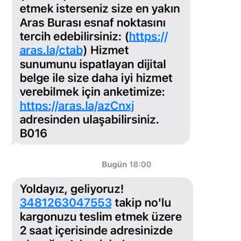 Aras Kargo Ürün Teslim Edeceğim Diye Mesaj Atıp 10 Dakika Sonra Yok