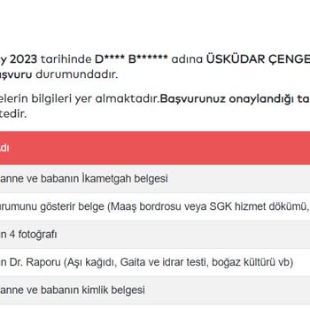 Yuvamız İstanbul Kayıt Sonucu Açıklama Yapışmıyor