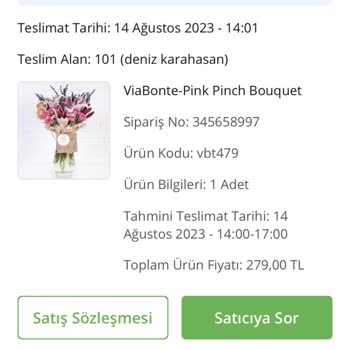 ÇiçekSepeti Sipariş Ettiğim Çiçek Yerine Başka Çiçek Gitti