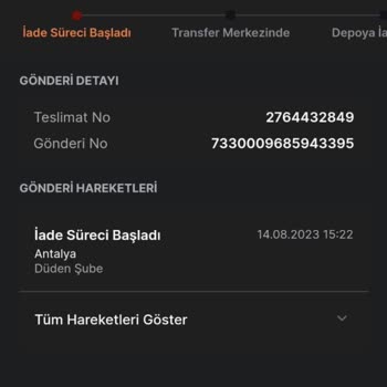 Trendyol Para İadesi Ve Kıyafet İadesi Teslim Edilmeden İade Edilmesi