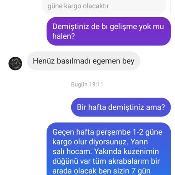 Zen Davetiye Söz Verilen Sürede Kargolanma Olmadı