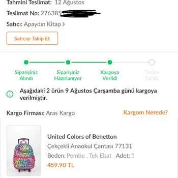 Aras Kargo Zam Oyunu İçin Ürünlerim Yollanmıyor