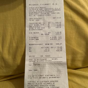 Migros Ayıplı Bozuk Mal Satışı