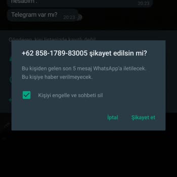 WhatsApp Üzerinden Gelen Mesajlar