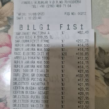 Özkuruşlar STT Geçmiş Gıda Ürünü