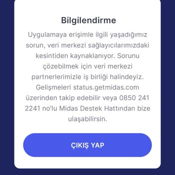 Midas Uygulama Sorunu