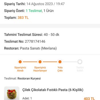 Pasta Sanatı Servis Edilemeyen Pasta