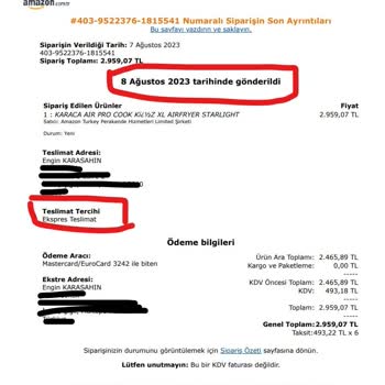 Amazon.com Siparişiniz Yola Çıktı Yalanı Ve Paramı Rehin Alması Hk,