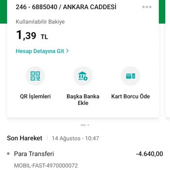 Garanti BBVA IBAN Fast Havale