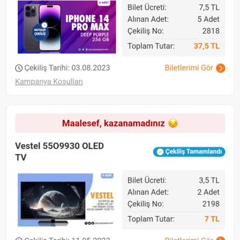 Şanssız Çekiliş. Trendyol Bey
