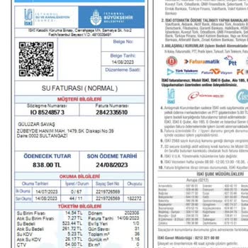 İBB - İstanbul Büyükşehir Belediyesi Fatura İtirazı Para İadesi