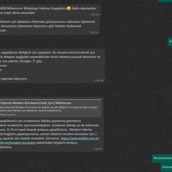 Millenicom Sürekli Kesilen İnternet Hizmeti Ve Yetersiz Müşteri Desteği