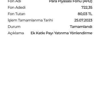 Anadolu Hayat Emeklilik Talimat Dışı Fon Alış Satış