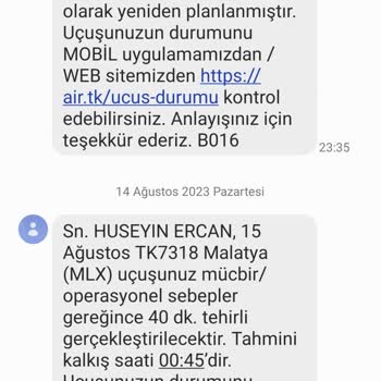 THY-Anadolu Jet Uçuşlarının Rötar Yapması