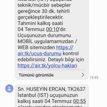 THY-Anadolu Jet Uçuşlarının Rötar Yapması