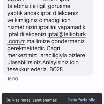 telkotürk Faturam Arttırıldı, Abonelik İptali İstiyorum