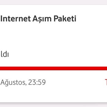Vodafone İnternet Kapalıyken Aşım Ücreti Tarifesi