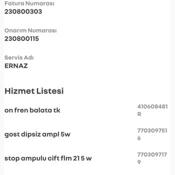 Ernaz İzmit Servisinin Çözüm Bulamaması