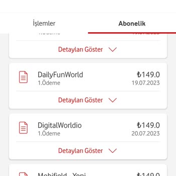 Vizyon Elektronik Para İsimli Firma Faturama 894 TL Ek Ücret Yansımıştı