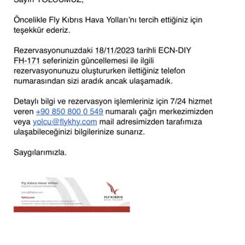 Fly Kıbrıs Hava Yolları İptal Edilen Fly Kıbrıs Uçuşu Ve Firmanın Nezaketsizliği