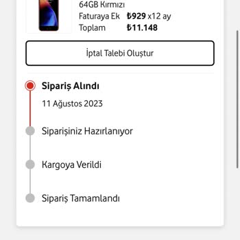 Vodafone Online Mağaza Siparişi