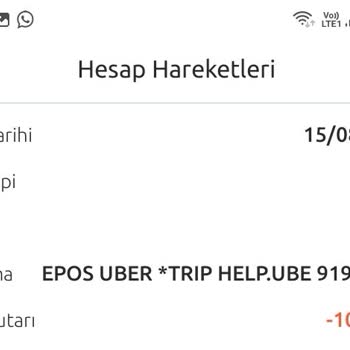 Uber Taksi Metre De Yazandan Fazla Tutar Çekti.