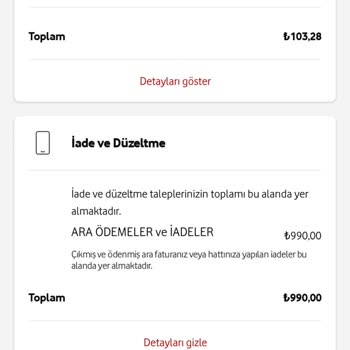 Vodafone Para İadesi Yapmıyor