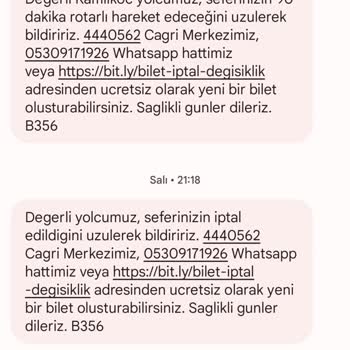 Obilet/Kamil Koç Gerçekleşmeyen Sefer