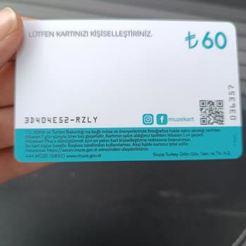 Müze Kart 1 Yıllık Aktive Edilmedi