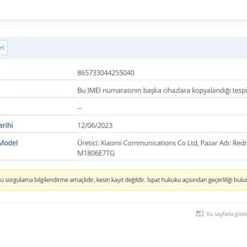 Xiaomi Telefon IMEI Kodu Klonlandı