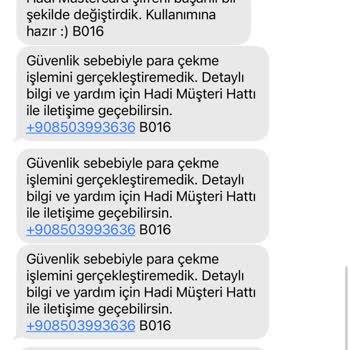Hadi Tom Pay Hadi Kartımla Alışveriş Yapamıyorum