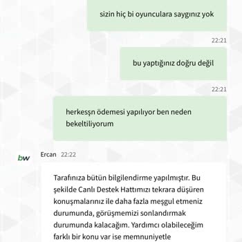 @betwoon Çekim Talebi!