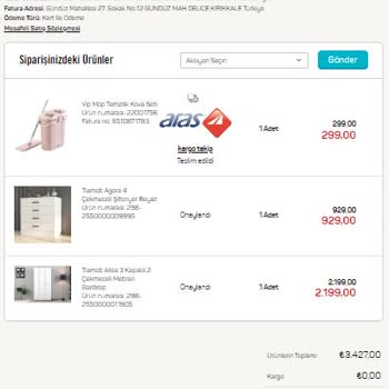 A101 5 Hafta Olmasına Rağmen Sipariş Verdiğim Mobilyalar Gelmedi