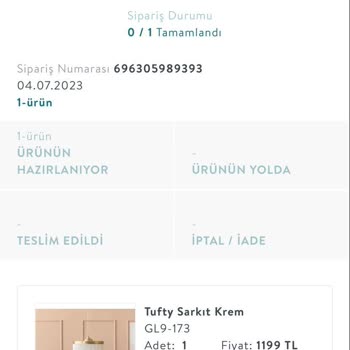 Vivense Online Siparişimi Göndermiyor