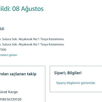 Amazon Kargo Yanlış Adrese Teslim Ediyor Muhatap Bulamıyorum