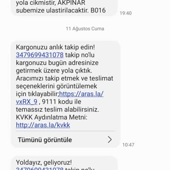 Aras Kargo Evde Yoktunuz Bahanesi